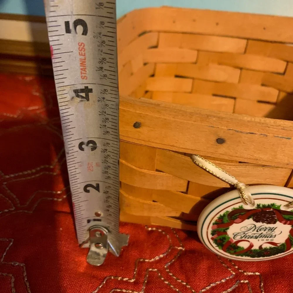Bundle 𝅺2 Longaberger 1996 Handwoven Large/Small Square Baskets   12'' - Picture 14 of 16
